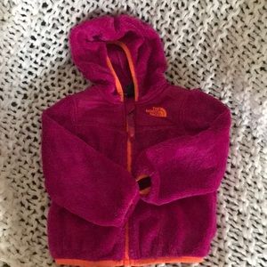 North face fleece zip up hoodie